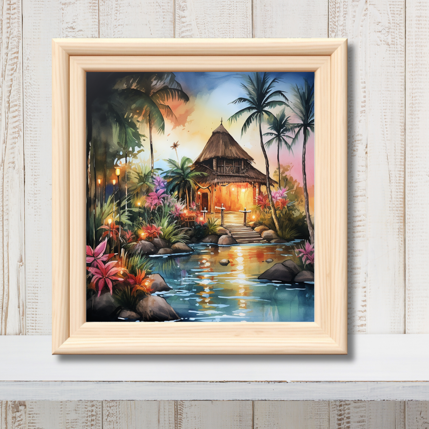 Exotic Tropical Seascape Canvas Art Print,