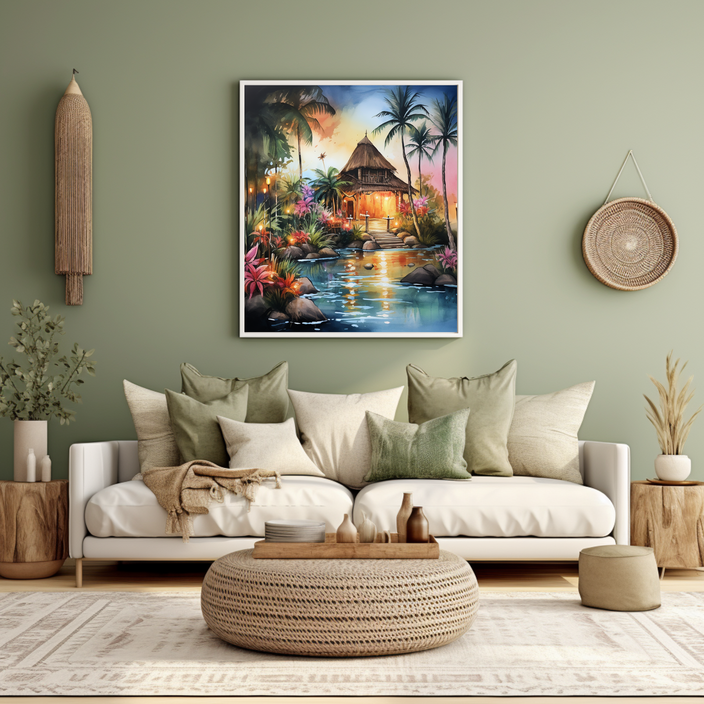 Exotic Tropical Seascape Canvas Art Print,