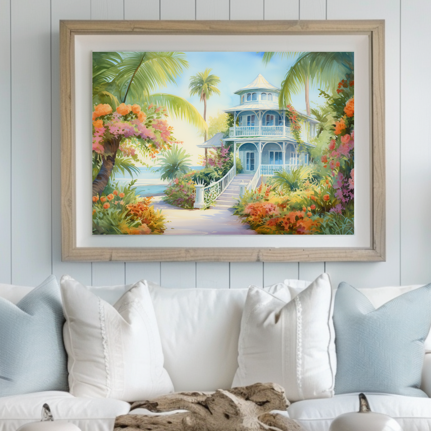 Exotic Beach House Canvas Art