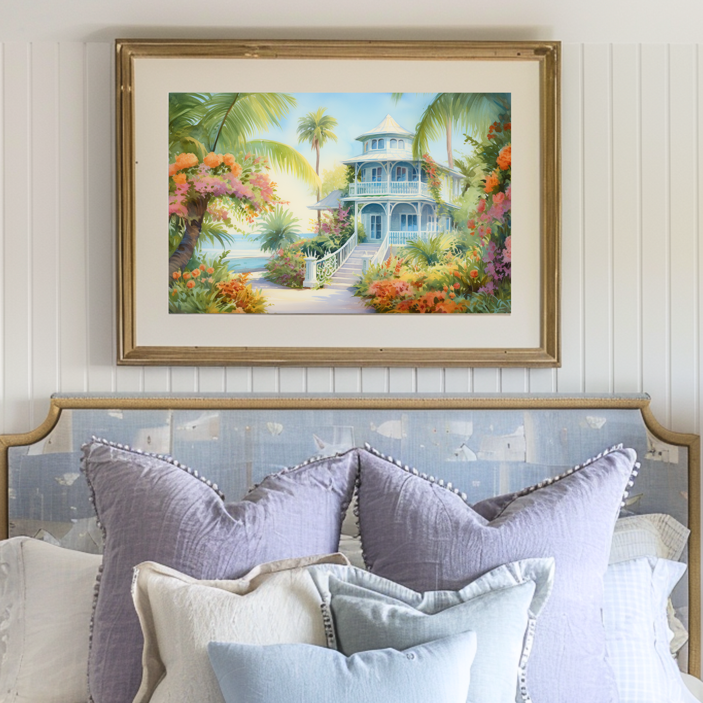 Exotic Beach House Canvas Art